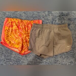 Nike Girl's Pink and Gray Athletic Shorts